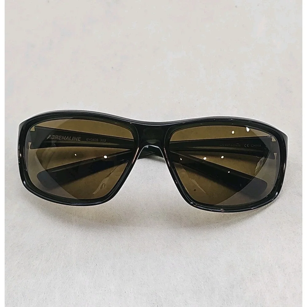 EUC Nike Adrenaline Sunglasses Olive w Yellow Lens EV0605 303 Athletic Wrap